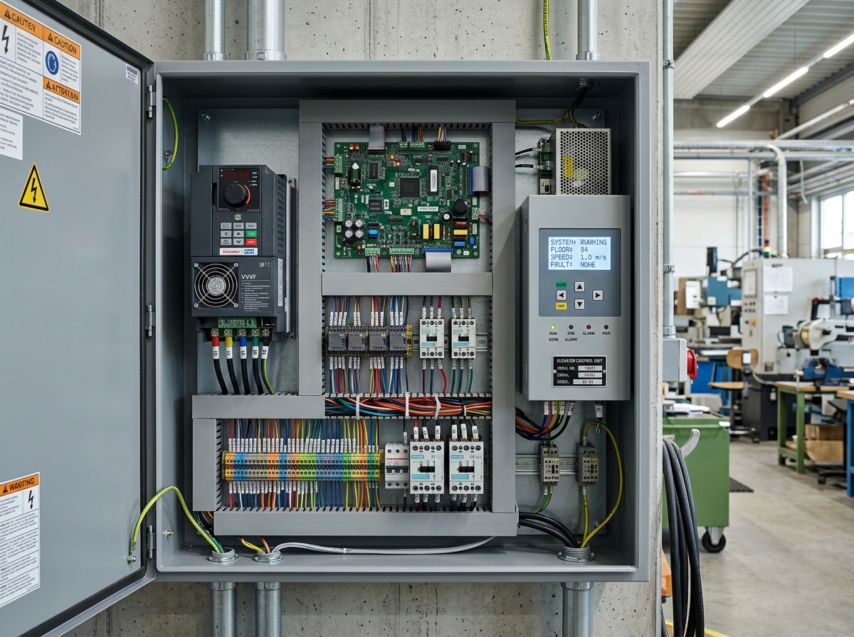 Elevator Master Control Cabinet Panel with Inverter and Diagnostic Screen