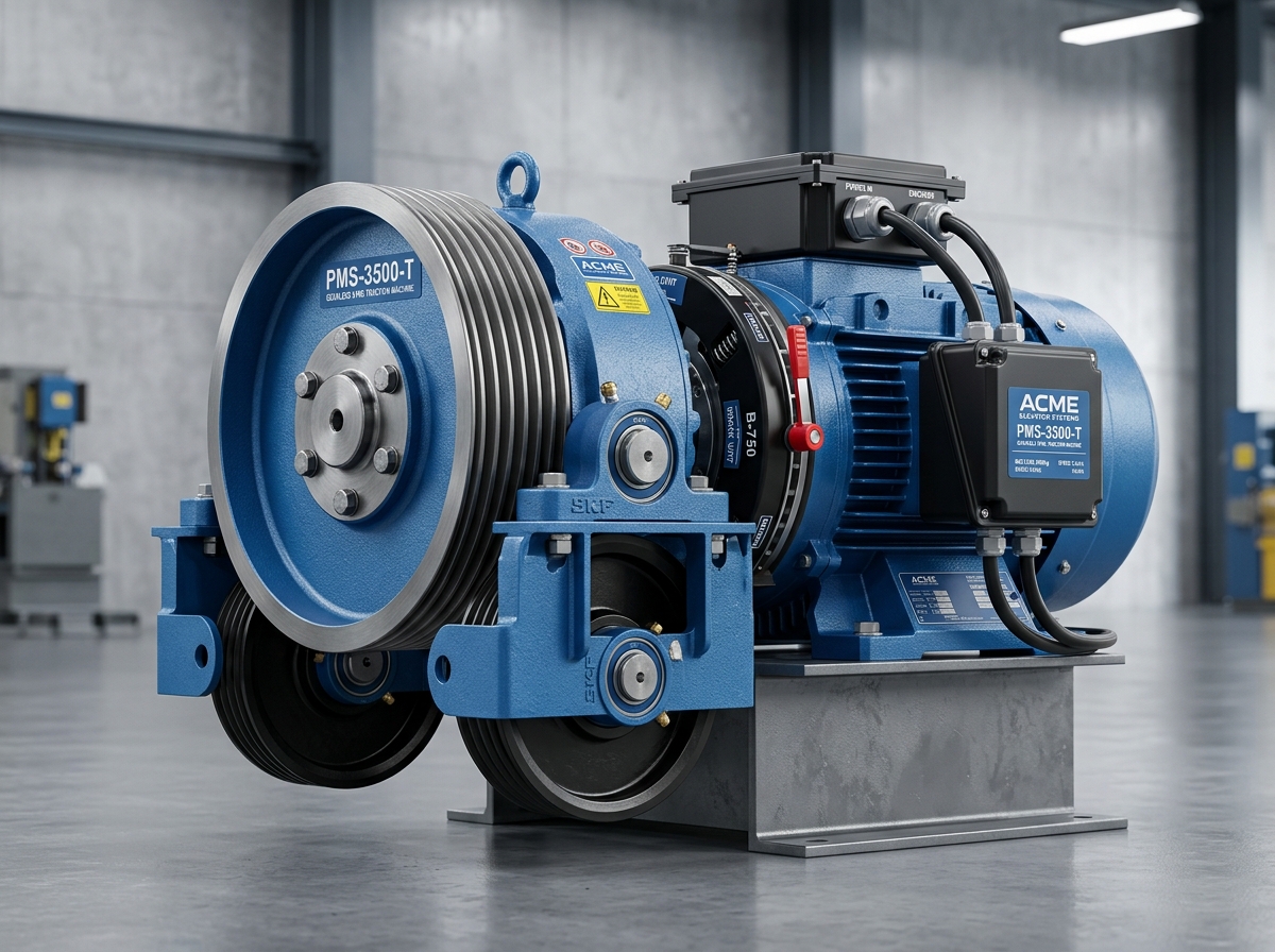 Elevator Gearless Permanent Magnet Synchronous Traction Machine